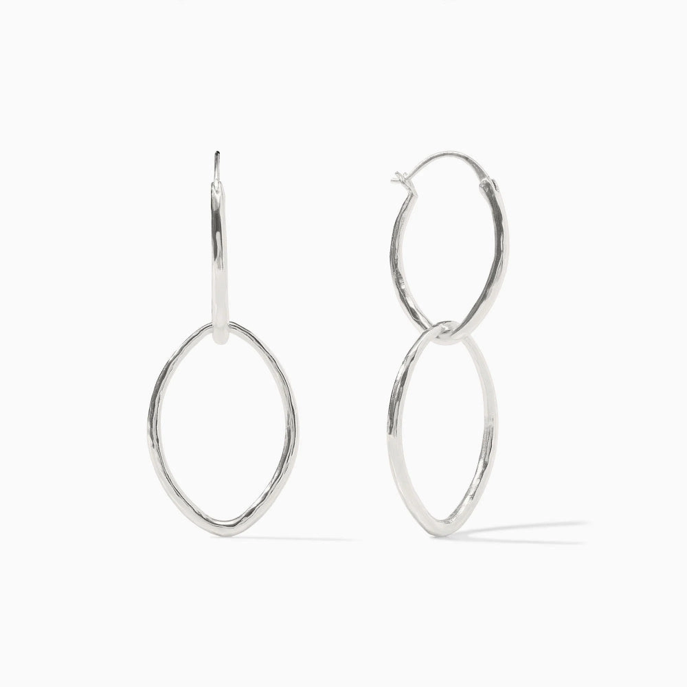 Julie Vos Silver Fleur-de-Lis 2-in-1 Earring