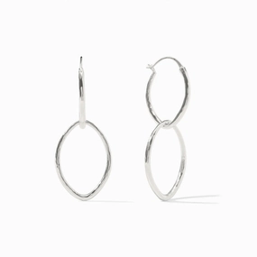 Julie Vos Silver Fleur-de-Lis 2-in-1 Earring