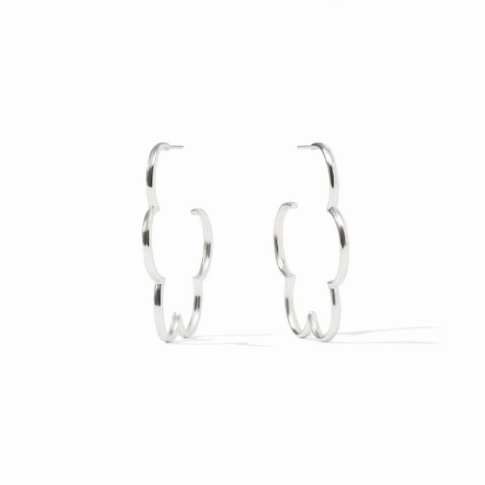 Julie Vos Silver Gardenia Hoop