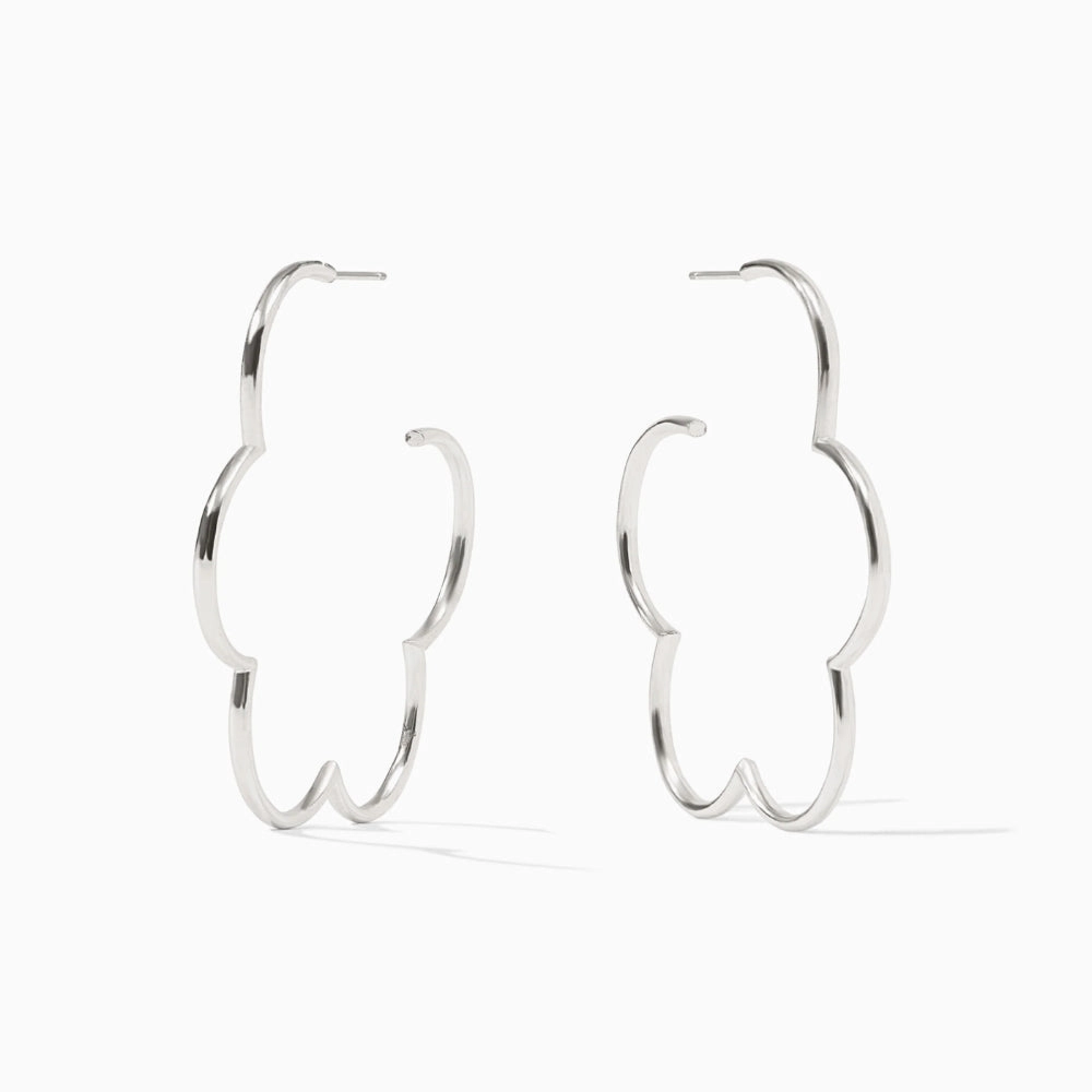 Julie Vos Silver Gardenia Hoop