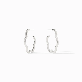 Julie Vos Silver Gardenia Hoop