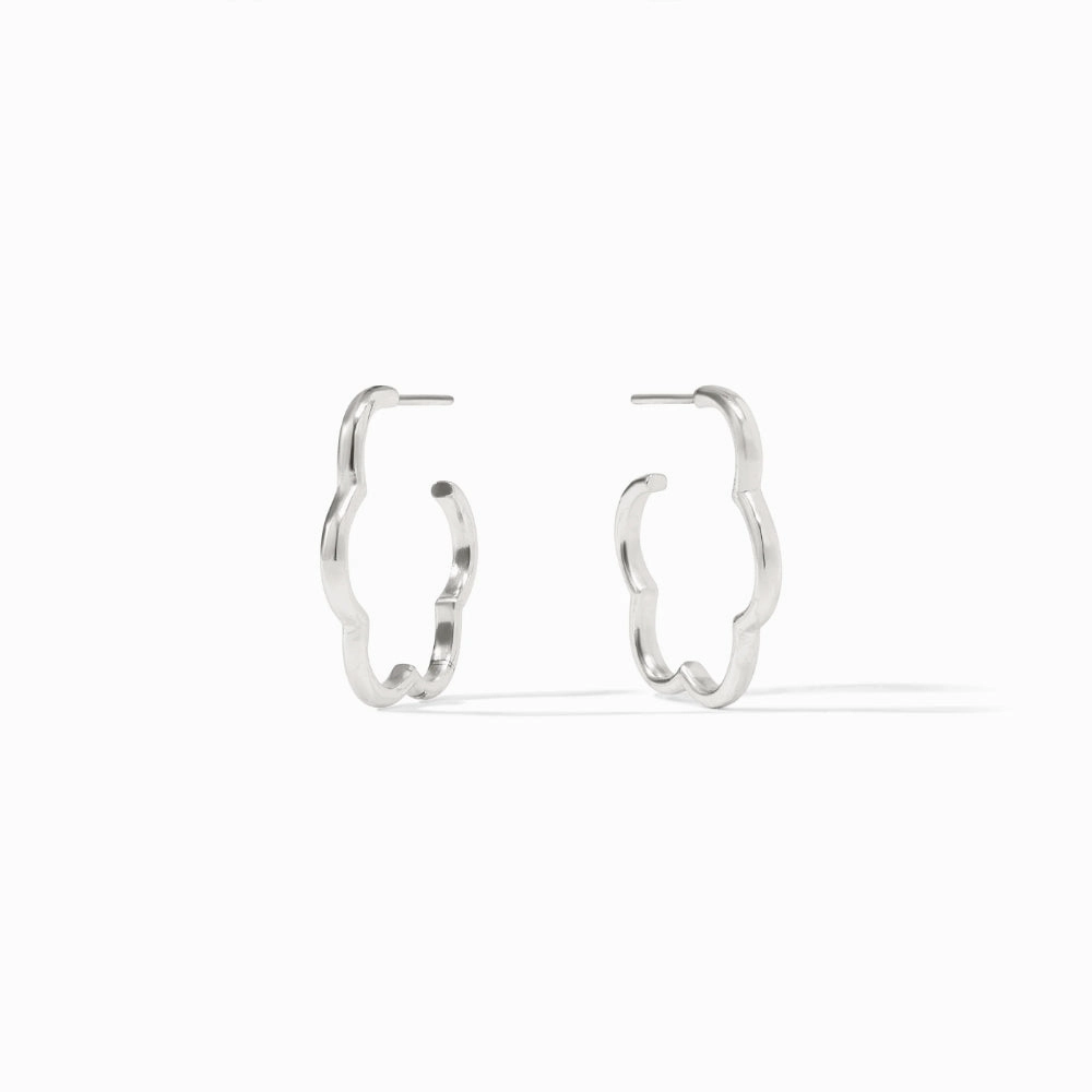 Julie Vos Silver Gardenia Hoop