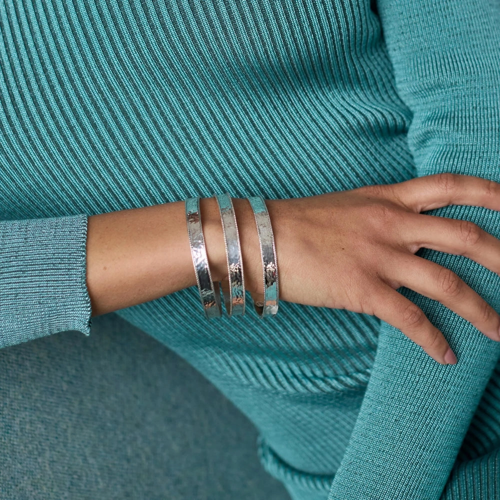 Julie Vos Silver Savoy Bangle