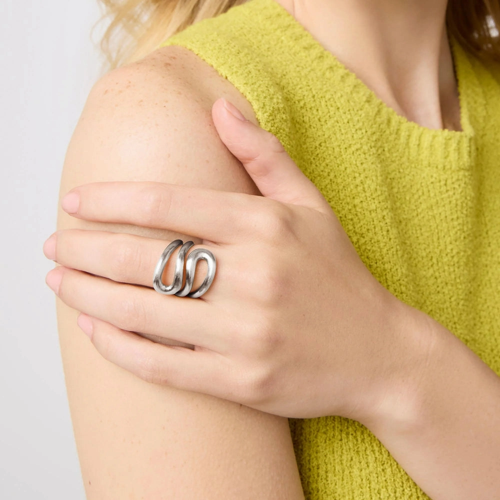 Julie Vos Silver Wave Wrap Ring