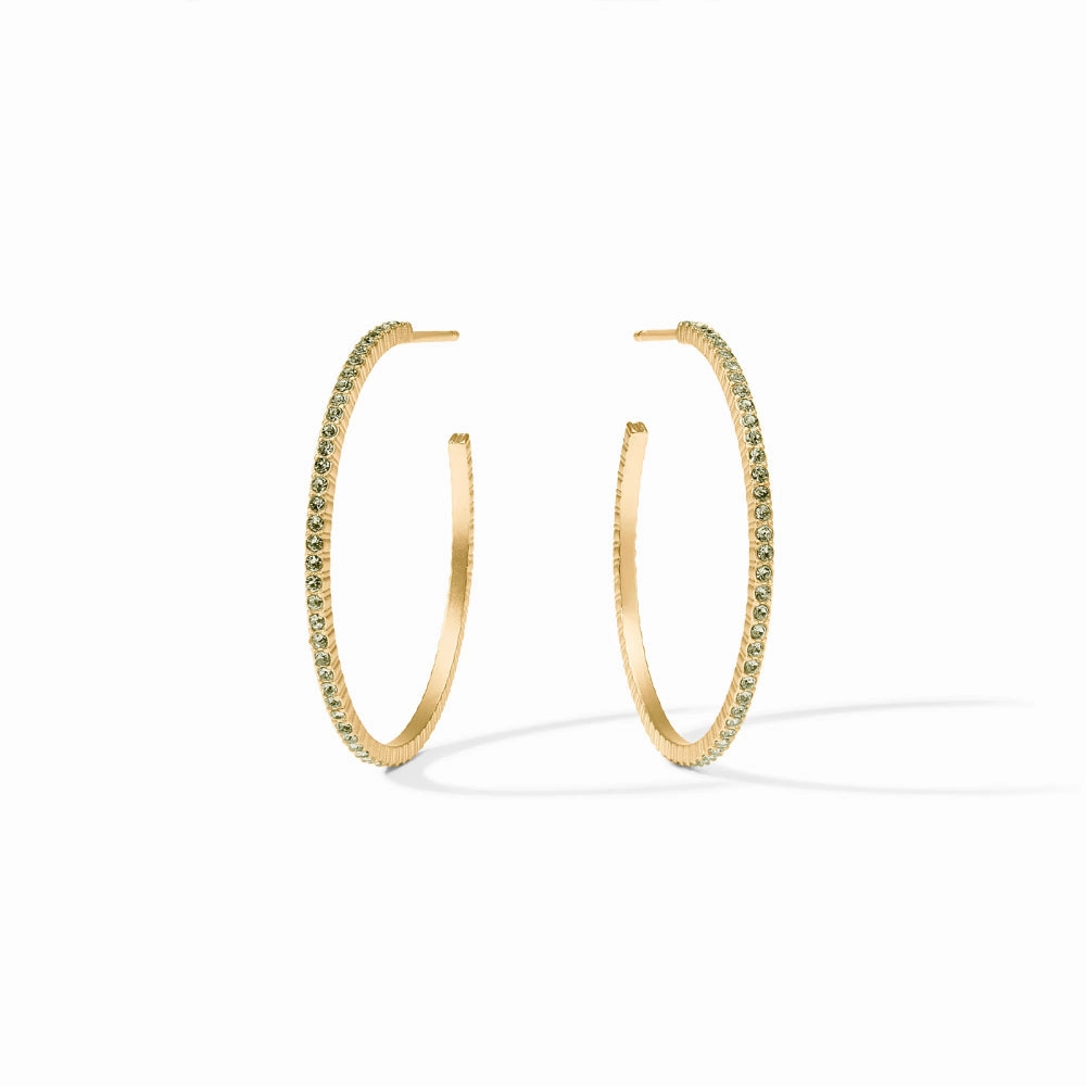 Julie Vos Windsor Hoop - Peridot Green