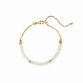 Kendra Scott Deliah Delicate Chain Bracelet In Ivory Mother Of Pearl