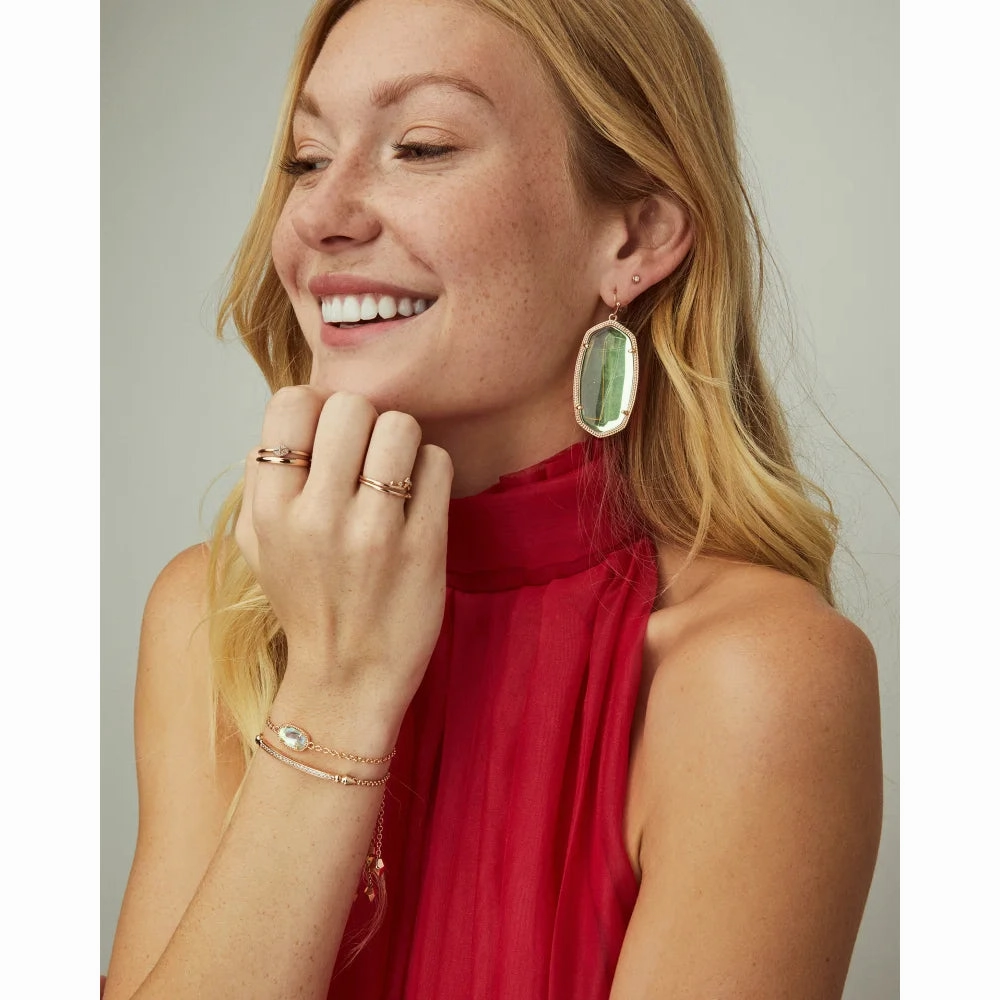 Kendra Scott Elaina Rose Gold Adjustable Chain Bracelet in Rose Gold Drusy
