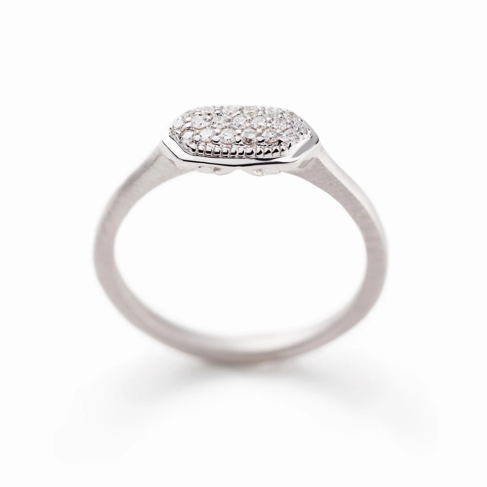 Kendra Scott Isa 14k Gold Ring in Pave White Diamond