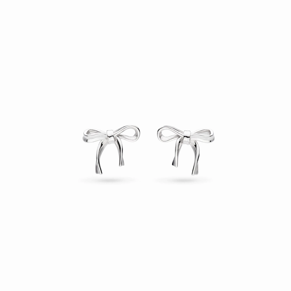 Kit Heath Dainty Ribbon Bow Stud Earrings