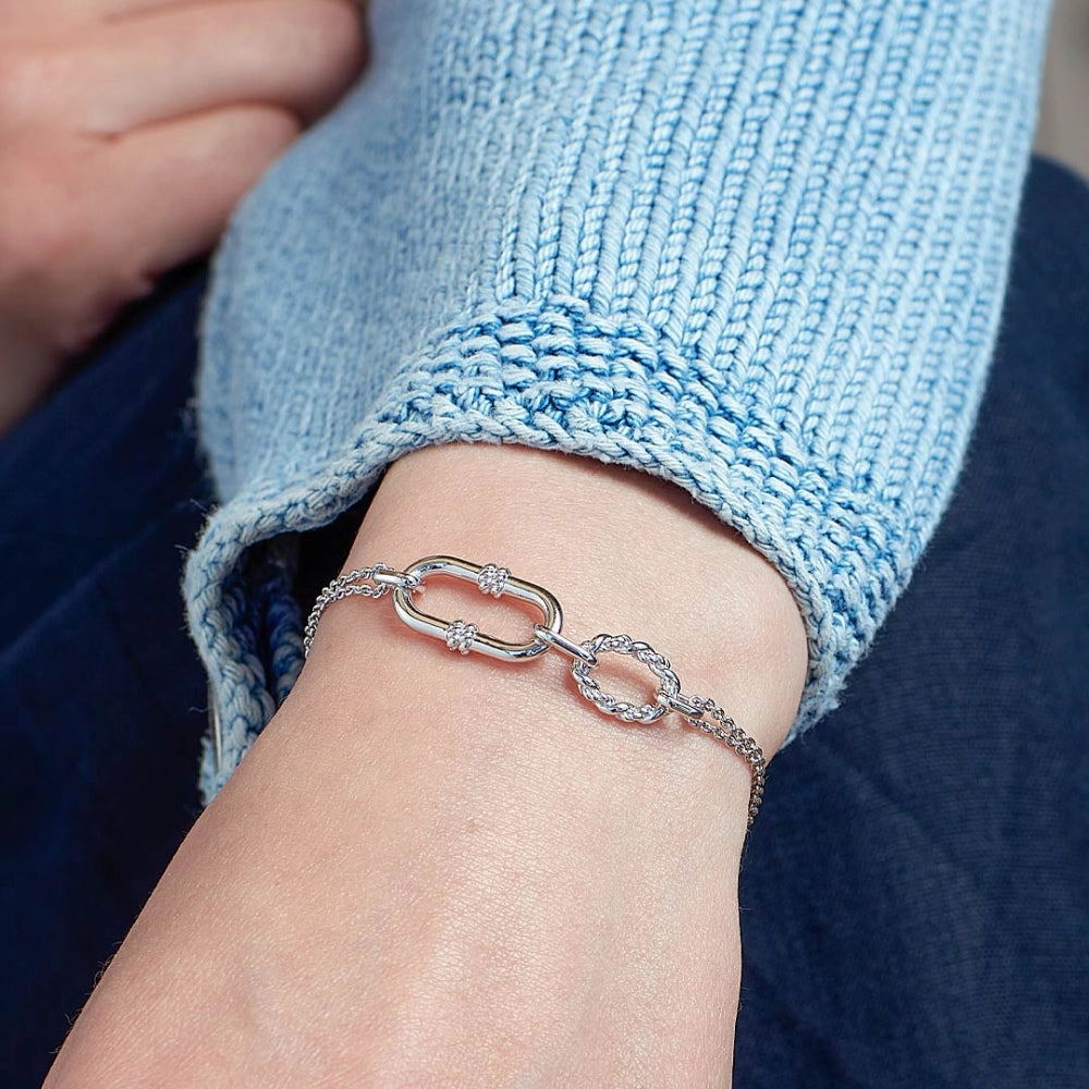 Kit Heath Marina Rope Link Duo Grande Twin Chain Slider Bracelet