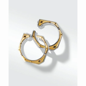 Konstantino Astria Hexagons Hoop Earrings