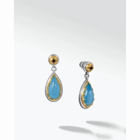 Konstantino Aurora Pear Shape Aqua Doublet Earrings
