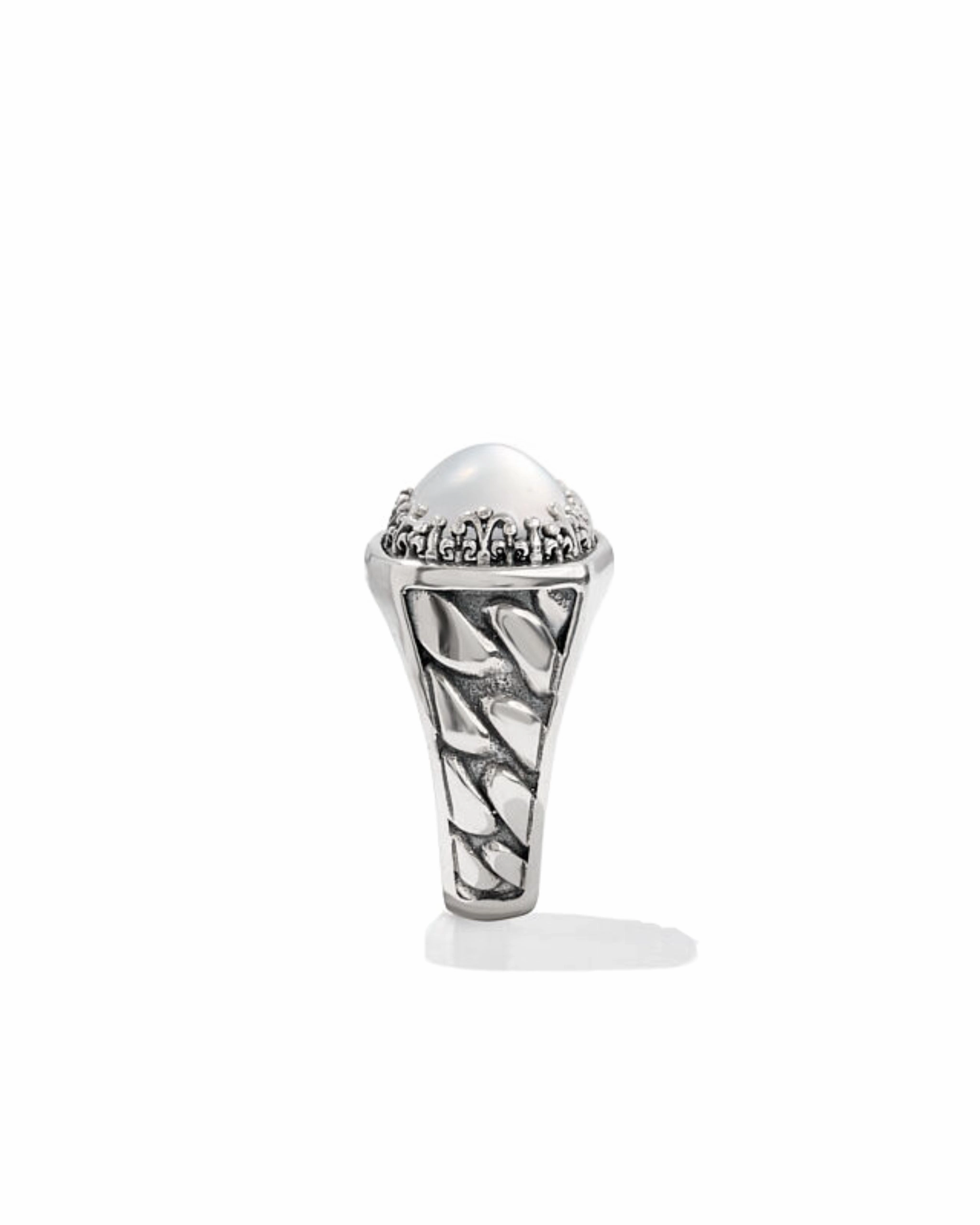 Konstantino Sterling Silver Cabochon Cushion Mother of Pearl Ring