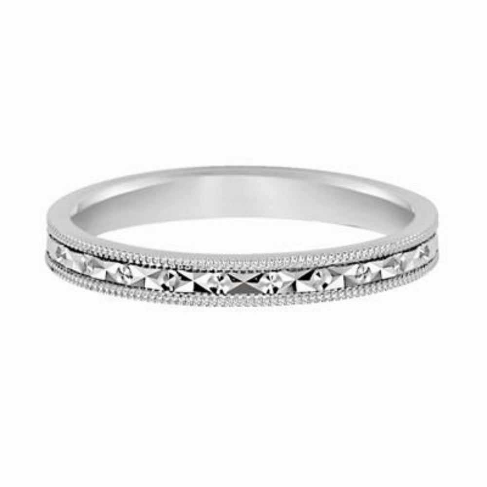 Ladies 14k Gold 2.5mm Bright Finished Swiss Cut Band