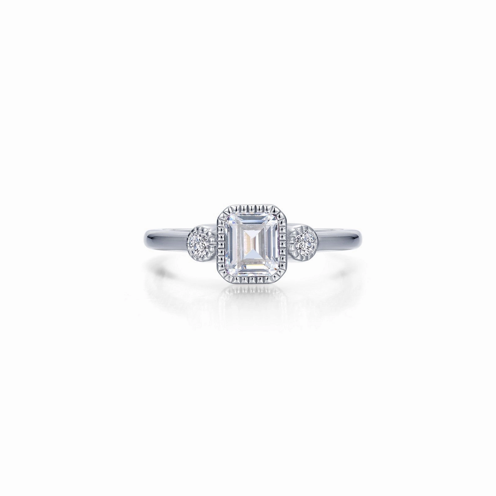Lafonn Birthstone Emerald April White Ring BR006DAP