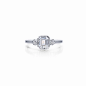 Lafonn Birthstone Emerald April White Ring BR006DAP