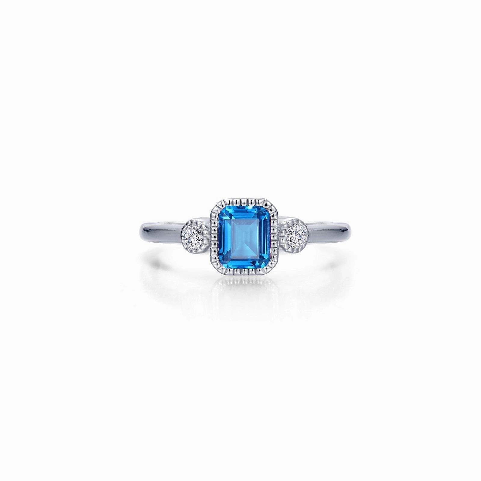 Lafonn Birthstone Emerald December Blue Topaz Ring BR006BTP