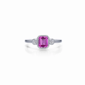 Lafonn Birthstone Emerald October Tourmaline Ring BR006TMP