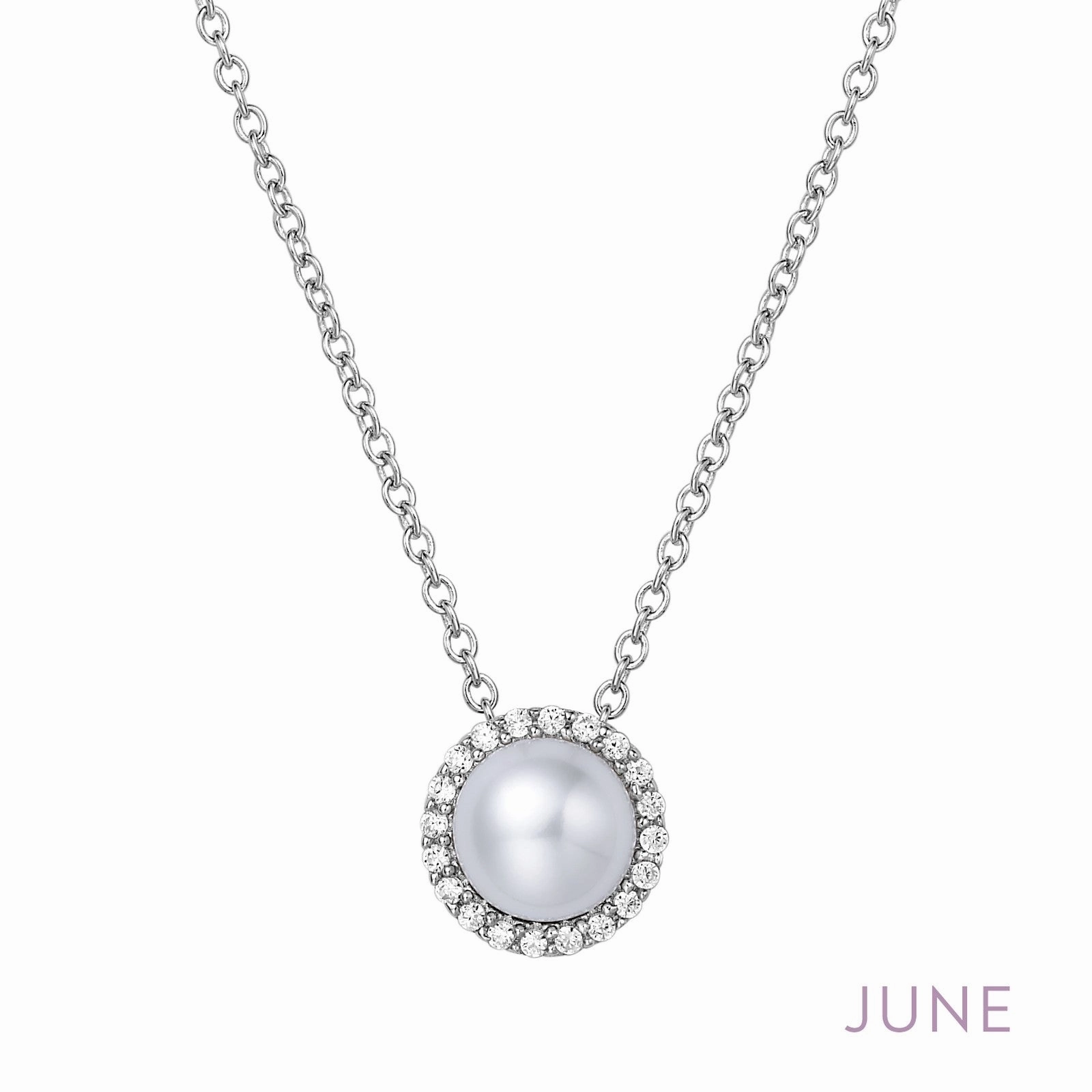 Lafonn Birthstone Pearl June Necklace BN001PLP18