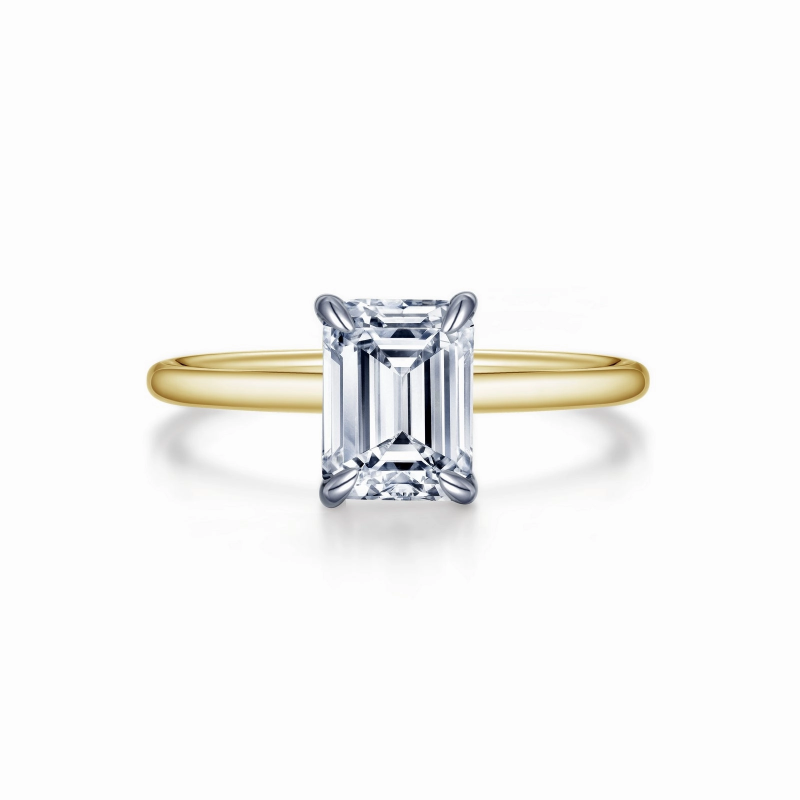 Lafonn Classic Emerald Diamond Ring R0493CLT