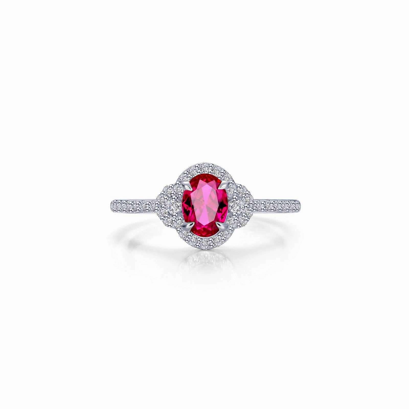 Lafonn Classic Oval Ruby Ring R0538CRP