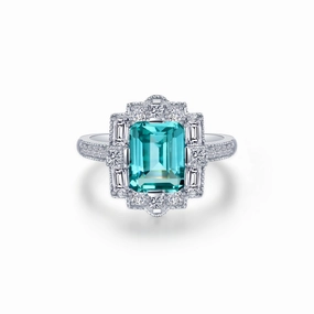 Lafonn Kaleidoscope Emerald Green 2# Green Corundum Ring SYR009GP