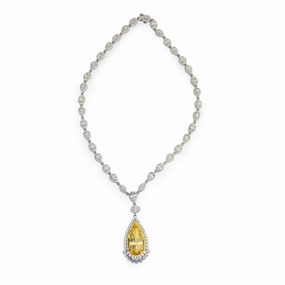 Lafonn Red Carpet Canary Necklace 8N002CAP18