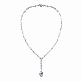 Lafonn Red Carpet Pear Diamond Necklace 8N003CLP17
