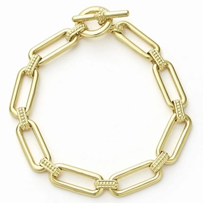 Lagos 18k Gold Signature Caviar Link Bracelet