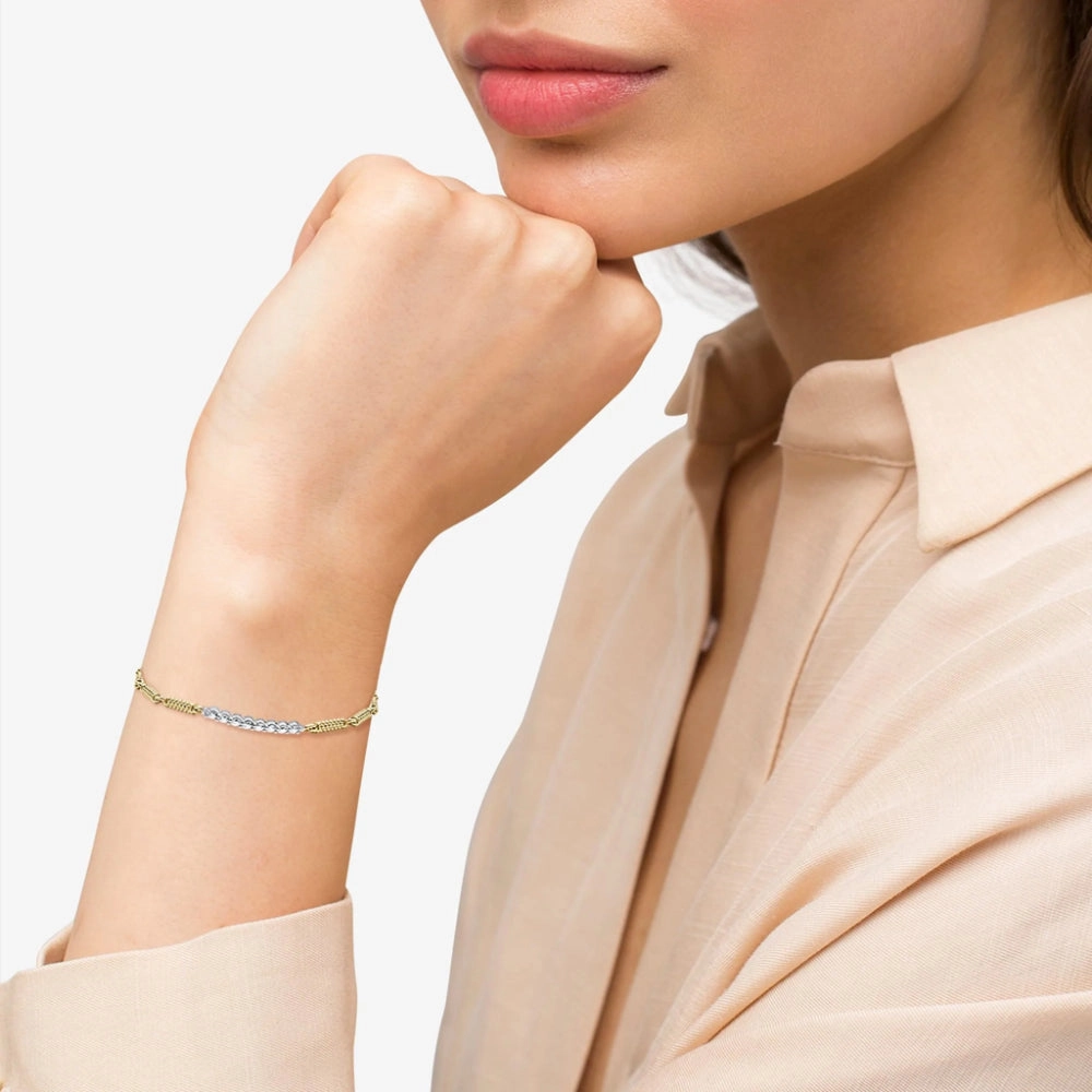 Lagos 18k Gold Superfine Diamond Link Bracelet