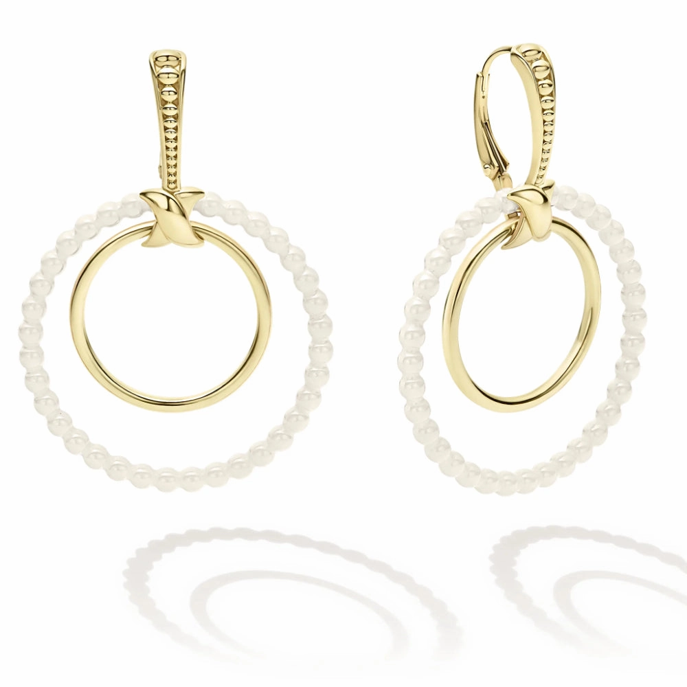 Lagos 18k Meridian Double Circle Earring Set, Interchangable