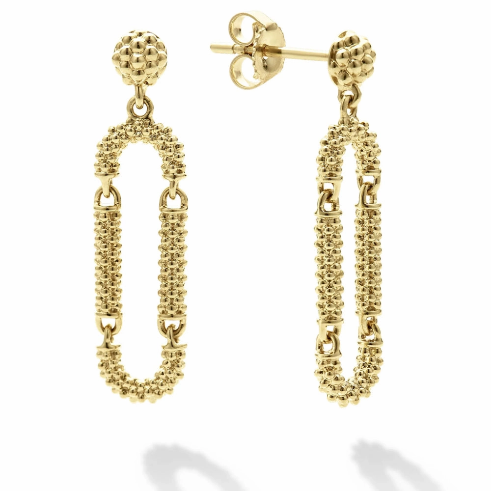 Lagos 18k Superfine Caviar Drop Earrings