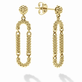 Lagos 18k Superfine Caviar Drop Earrings