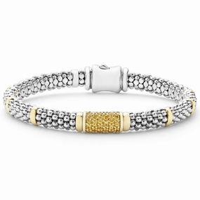 Lagos 6mm Yellow Sapphire Caviar Bracelet