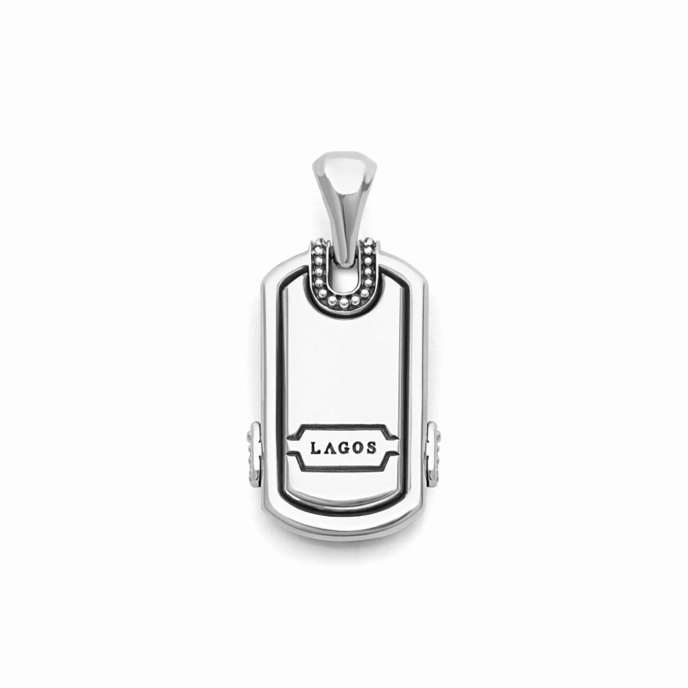Lagos Anthem Black Agate Tag Amulet