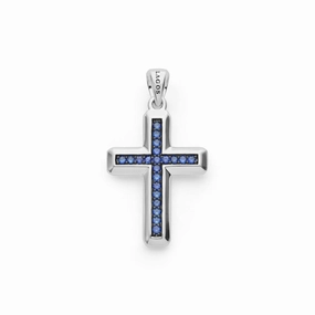 Lagos Anthem Blue Sapphire Cross Amulet