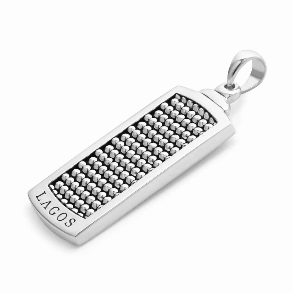 Lagos Anthem Caviar Beaded Tag Amulet