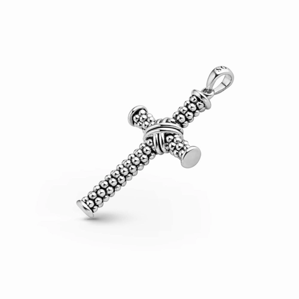 Lagos Anthem Caviar Beaded X Cross Amulet