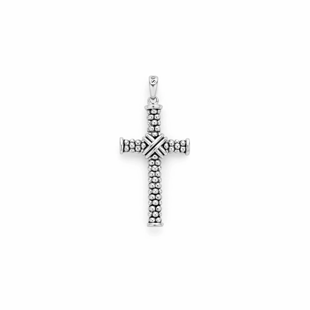 Lagos Anthem Caviar Beaded X Cross Amulet