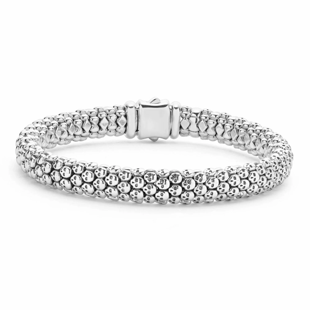 Lagos Anthem Caviar Skull Bracelet, 9mm