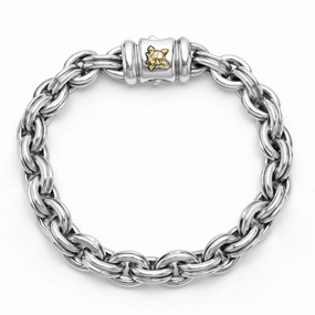 Lagos Anthem Double Link Bracelet, 9.5mm