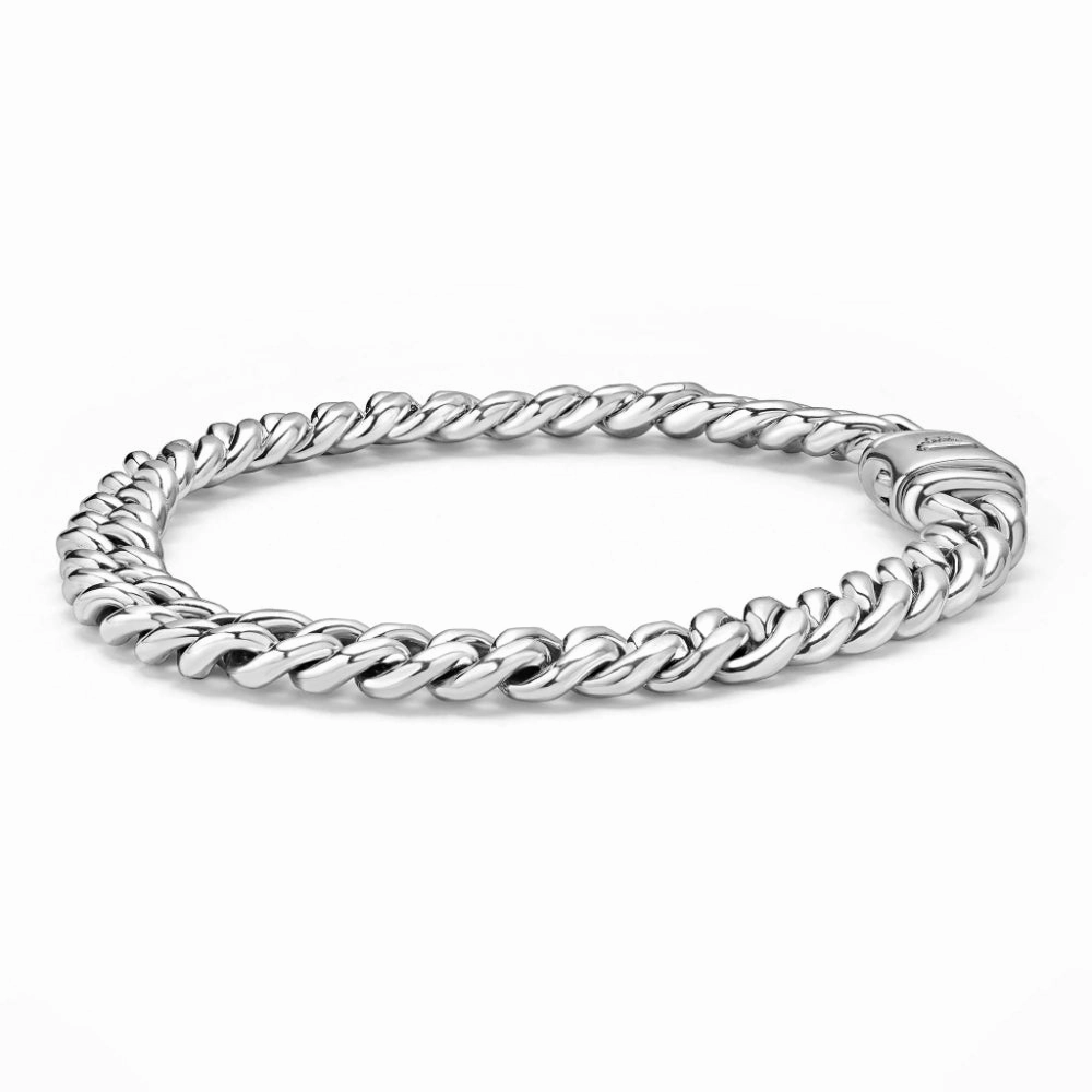 Lagos Anthem Silver Curb Chain Bracelet, 8mm