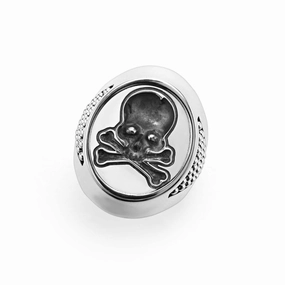 Lagos Anthem Sterling Silver Skull Signet Ring