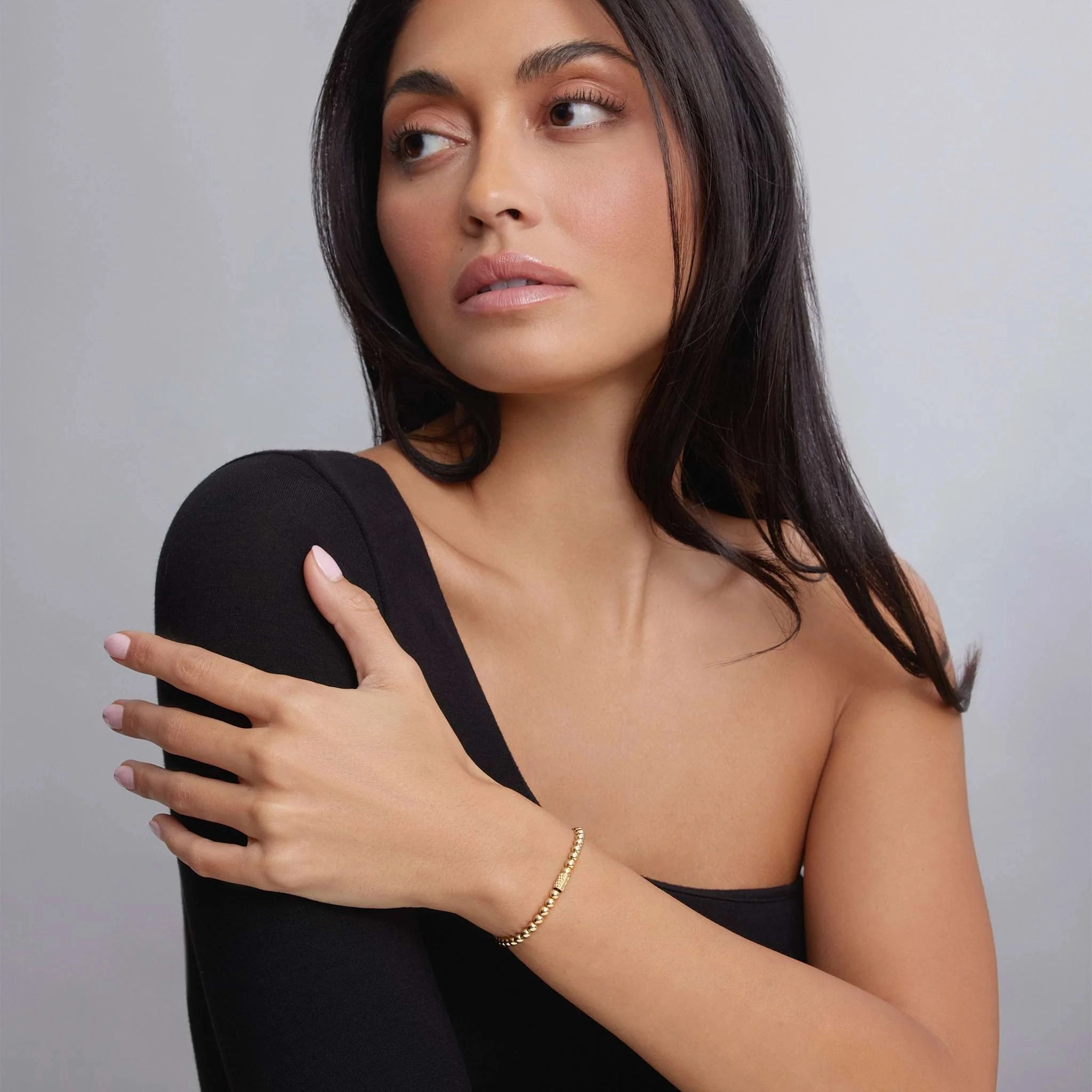 Lagos Caviar Gold 18k Bead Bracelet, 4mm