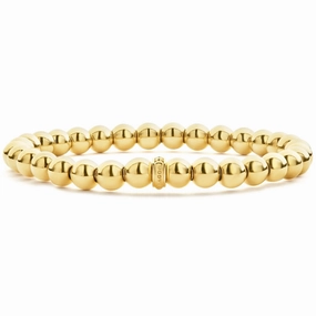 Lagos Caviar Gold 18k Bead Bracelet, 6mm