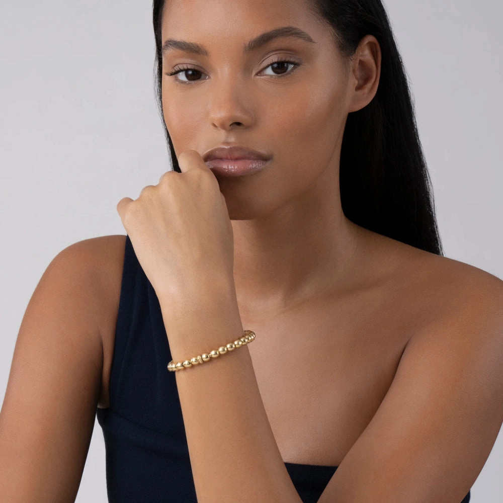 Lagos Caviar Gold 18k Bead Bracelet, 6mm