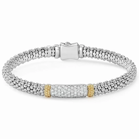 Lagos Caviar Lux Diamond Bracelet, 6mm