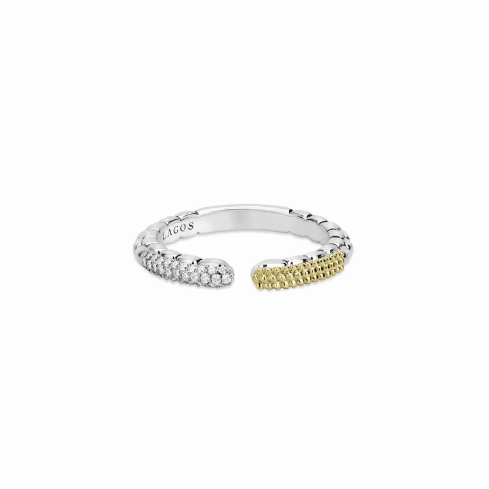 Lagos Caviar Lux Open Diamond Stacking Ring