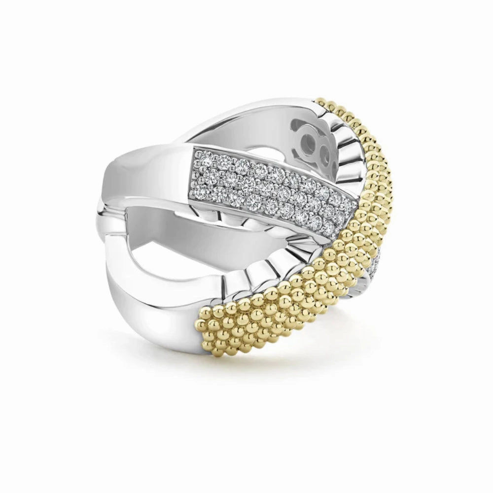 Lagos Caviar Lux X Diamond Ring