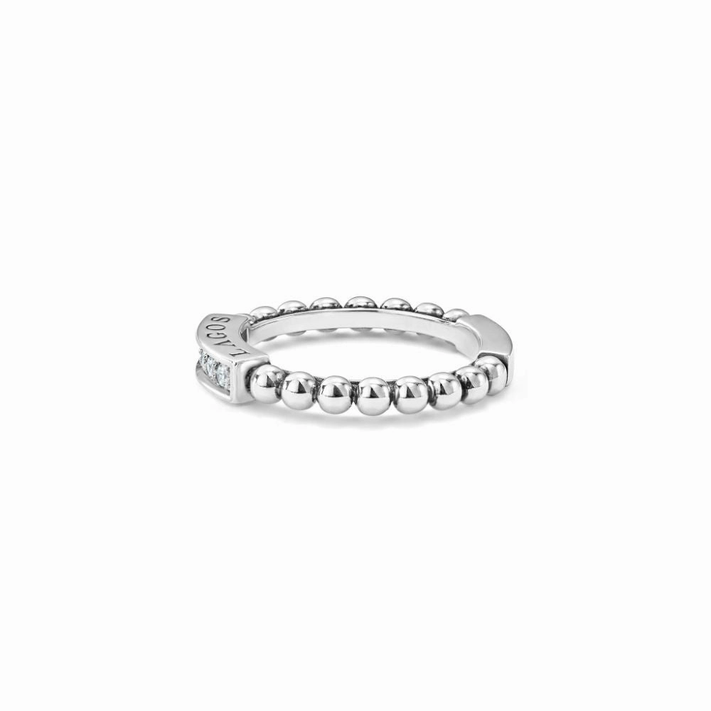 Lagos Caviar Spark Diamond Stacking Ring